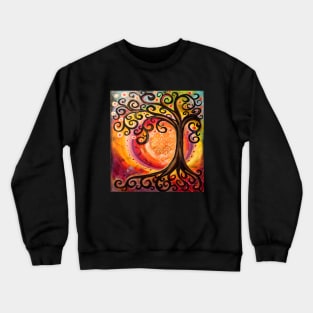 Swirly Tree of Life and Sun Crewneck Sweatshirt